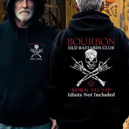 π OLD BASTARDS BOURBON CLUB - Customizable Est. Year Apparel Hoodie