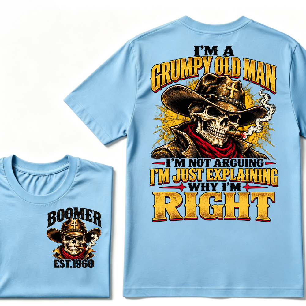 I'M A GRUMPY OLD MAN I'M NOT ARGUING I'M JUST EXPLAINING WHY I'M RIGHT EST.Year Graphic T-Shirt