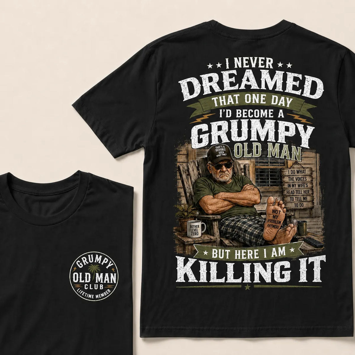 Grumpy Old Man Club T-Shirt – Funny Senior Humor Graphic Tee, Retirement Gift Shirt For Dad Husband Grandpa