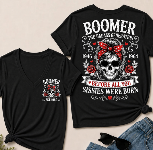 Custom Your Year The Badass Generation – Before All You Sissies Were Born V-Neck Tee