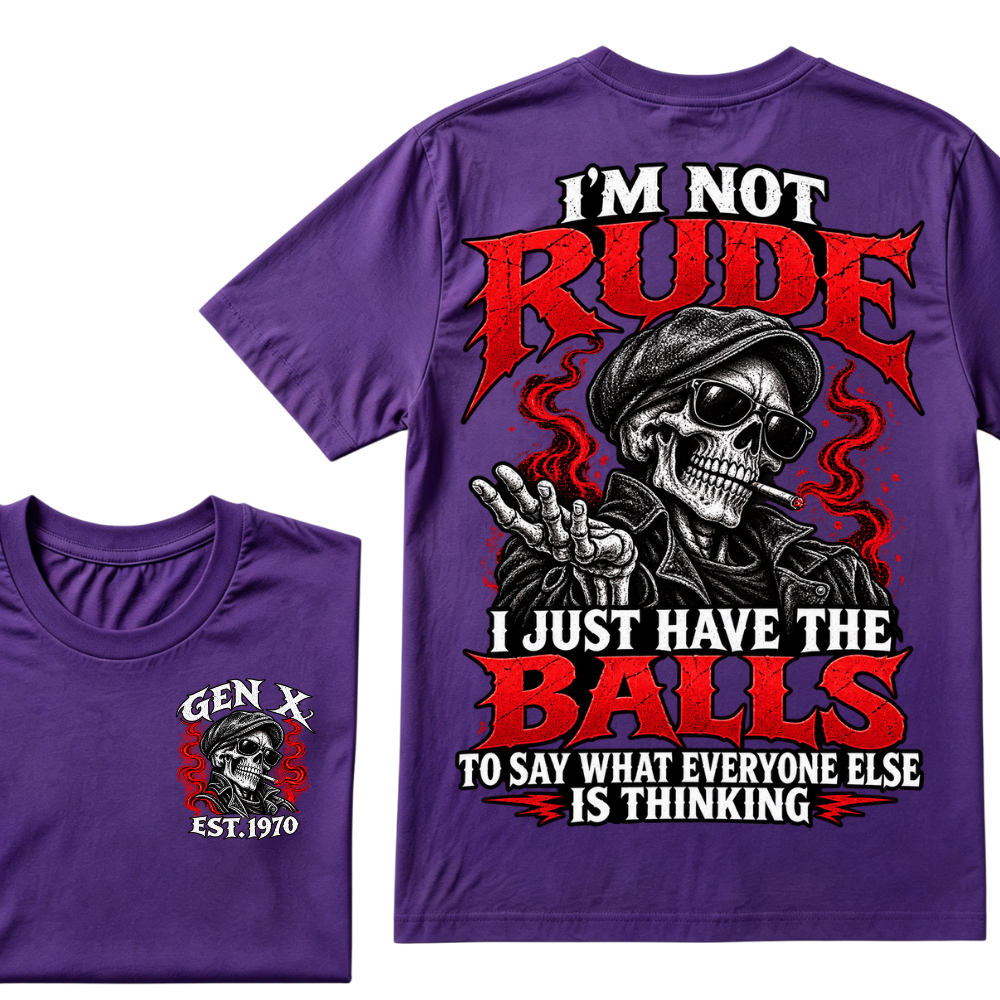 I’m Not Rude. I Just Have the Balls to Say What Everyone Else Is Thinking.Gen X · Est. Year Tee