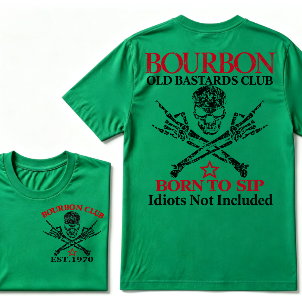 💀 OLD BASTARDS BOURBON CLUB - Customizable Est. Year Apparel T-shirt