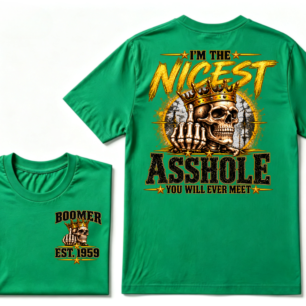 I'm The Nicest Asshole You Will Ever Meet Custom EST. Year Vintage Graphic T-Shirt