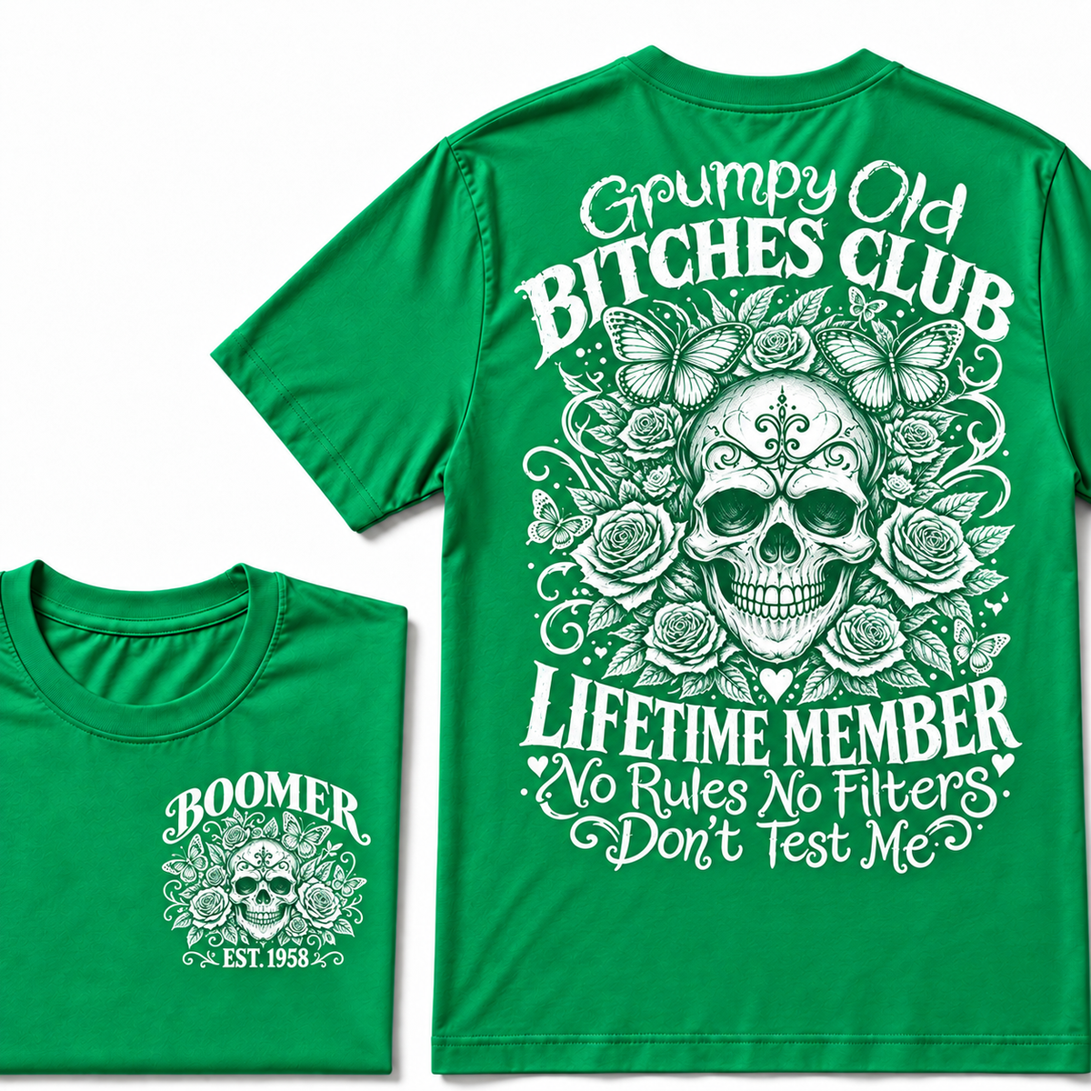 Custom Your Year Grumpy Old Bitches Club Lifetime Member Don't Try Me T-Shirt