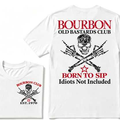 💀 OLD BASTARDS BOURBON CLUB - Customizable Est. Year Apparel T-shirt
