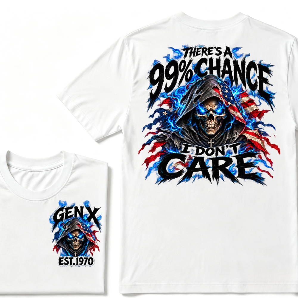 There's A 99% Chance I Don't Care EST.Year Vintage Attitude Graphic Tee