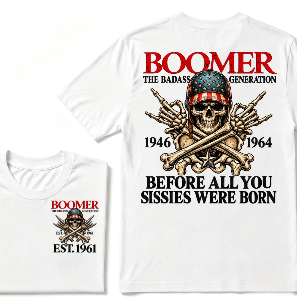 BOOMER Legend Series - Hardcore to the Bone | A Tribute to the Badass Generation T-shirt
