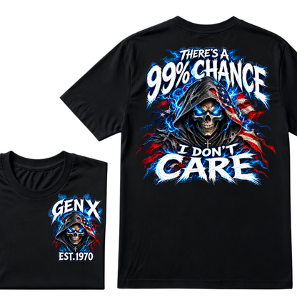 There's A 99% Chance I Don't Care EST.Year Vintage Attitude Graphic Tee