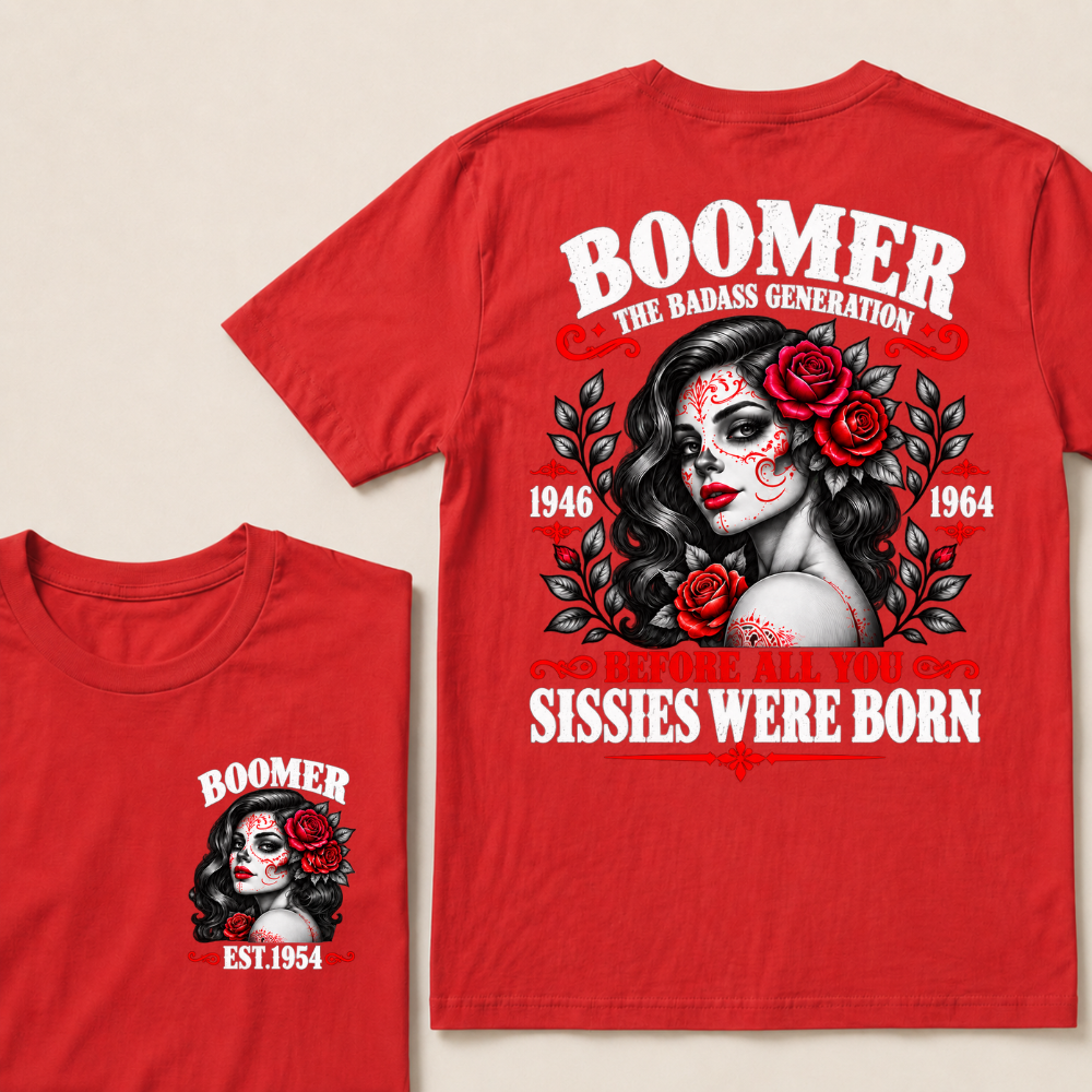 Boomer The Badass Generation 1946 - 1964 Before All You Sissies Were Born EST.Year Graphic Est. Year T-Shirt