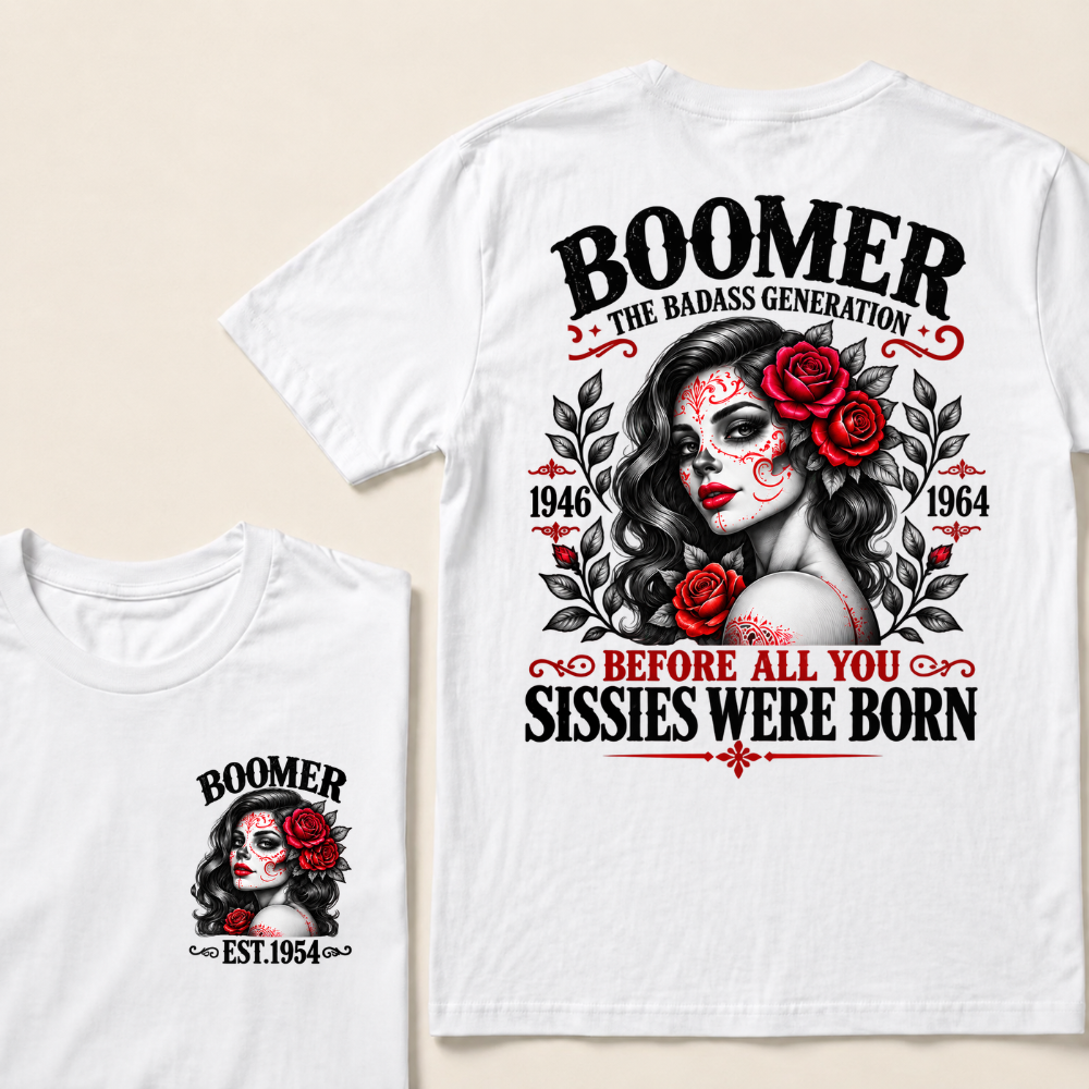 Boomer The Badass Generation 1946 - 1964 Before All You Sissies Were Born EST.Year Graphic Est. Year T-Shirt