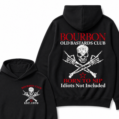 💀 OLD BASTARDS BOURBON CLUB - Customizable Est. Year Apparel Hoodie