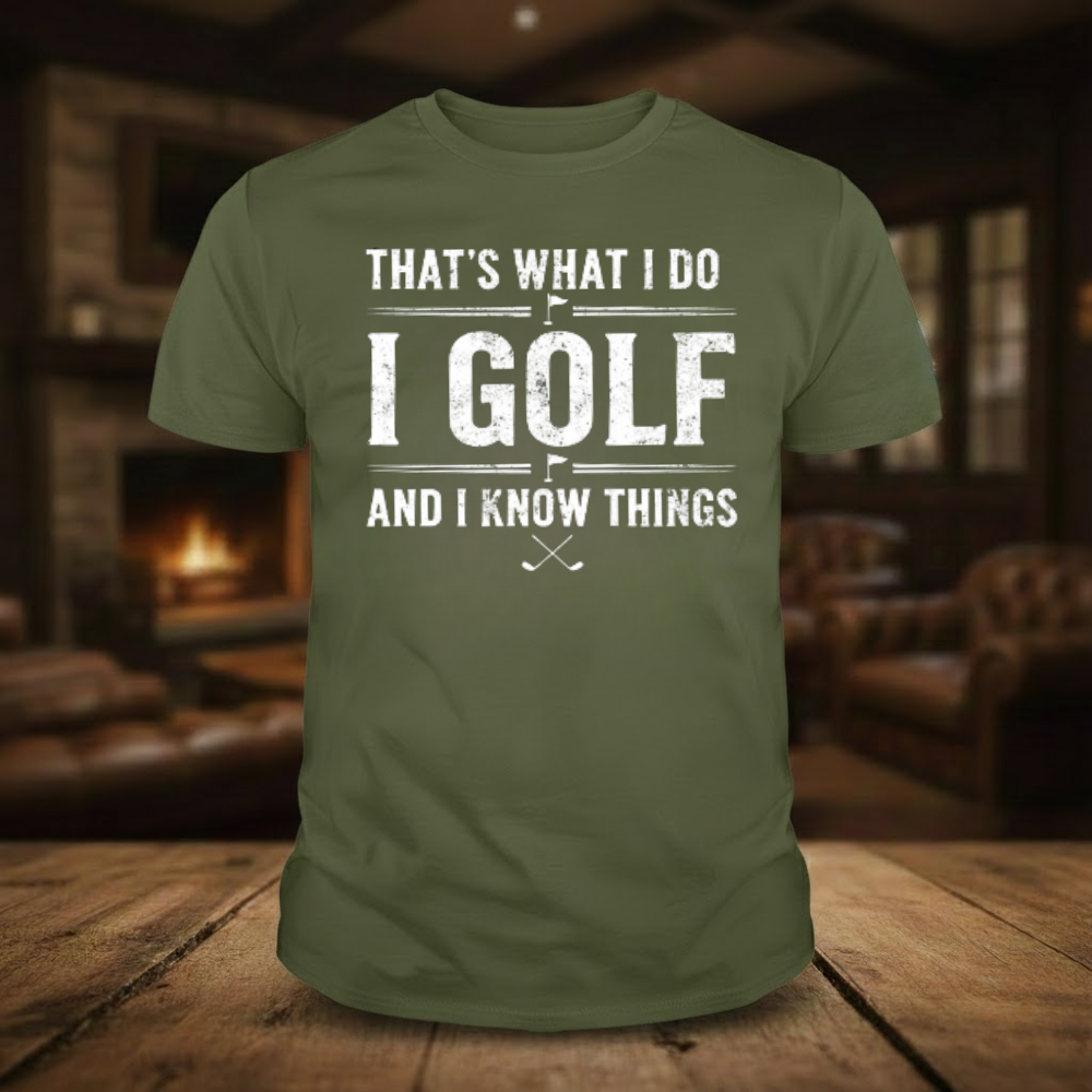 That's What I Do I Golf And I Know Things T-shirts