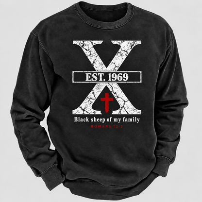 Custom GEN X Year Black Sheep Of My Family Sweatshirt