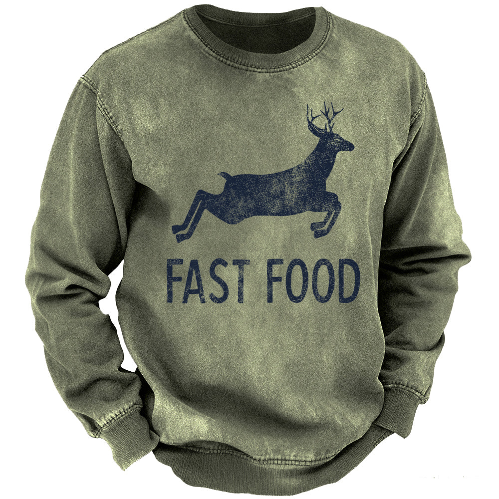 Fast Food Funny Men Hunting Sweatshirt
