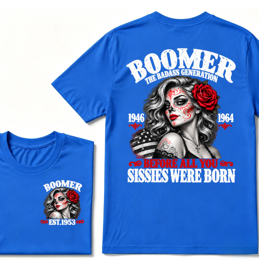 Boomer The Badass Generation 1946 1964 Before All You Sissies Were Born EST.Year Boomer Generation Statement T-Shirt
