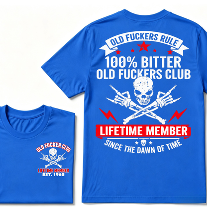 Custom Year Old Fuckers Club Lifetime Member Apparel T-shirts