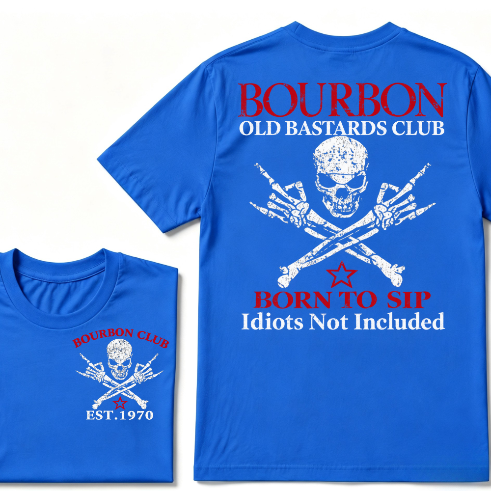 💀 OLD BASTARDS BOURBON CLUB - Customizable Est. Year Apparel T-shirt