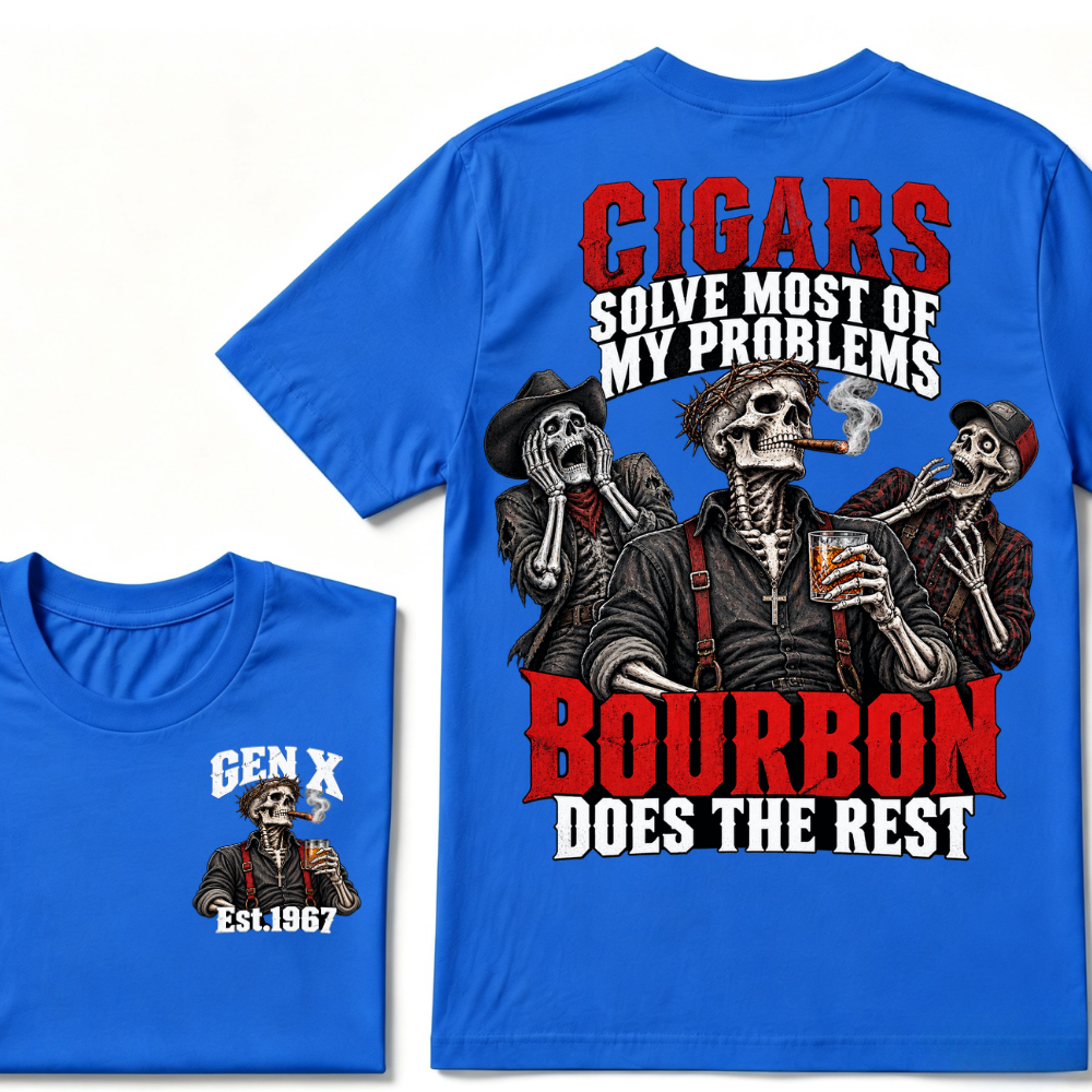 Cigars Solve Most Of My Problems Bourbon Does The Rest Est.Year T-Shirt