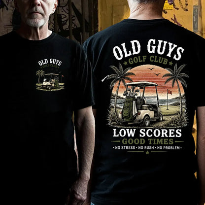 ⛳ "Old Guys Golf Club" Vintage Coastal Golf Casual Graphic T-Shirt