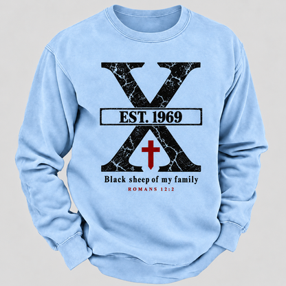Custom GEN X Year Black Sheep Of My Family Sweatshirt