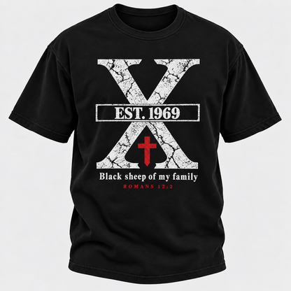 Custom GEN X Year Black Sheep Of My Family T-Shirts