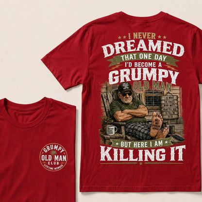 Grumpy Old Man Club T-Shirt – Funny Senior Humor Graphic Tee, Retirement Gift Shirt For Dad Husband Grandpa