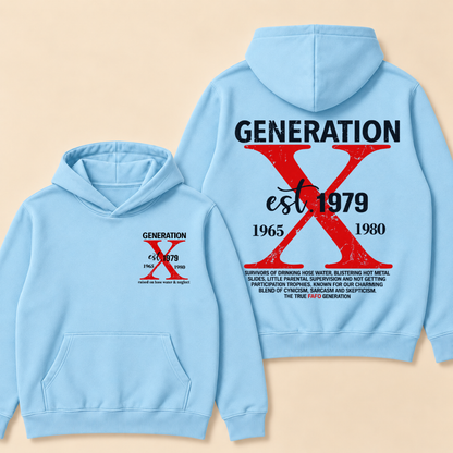 CUSTOM GENERATION X EST. Year – Vintage Distressed Retro Hoodie