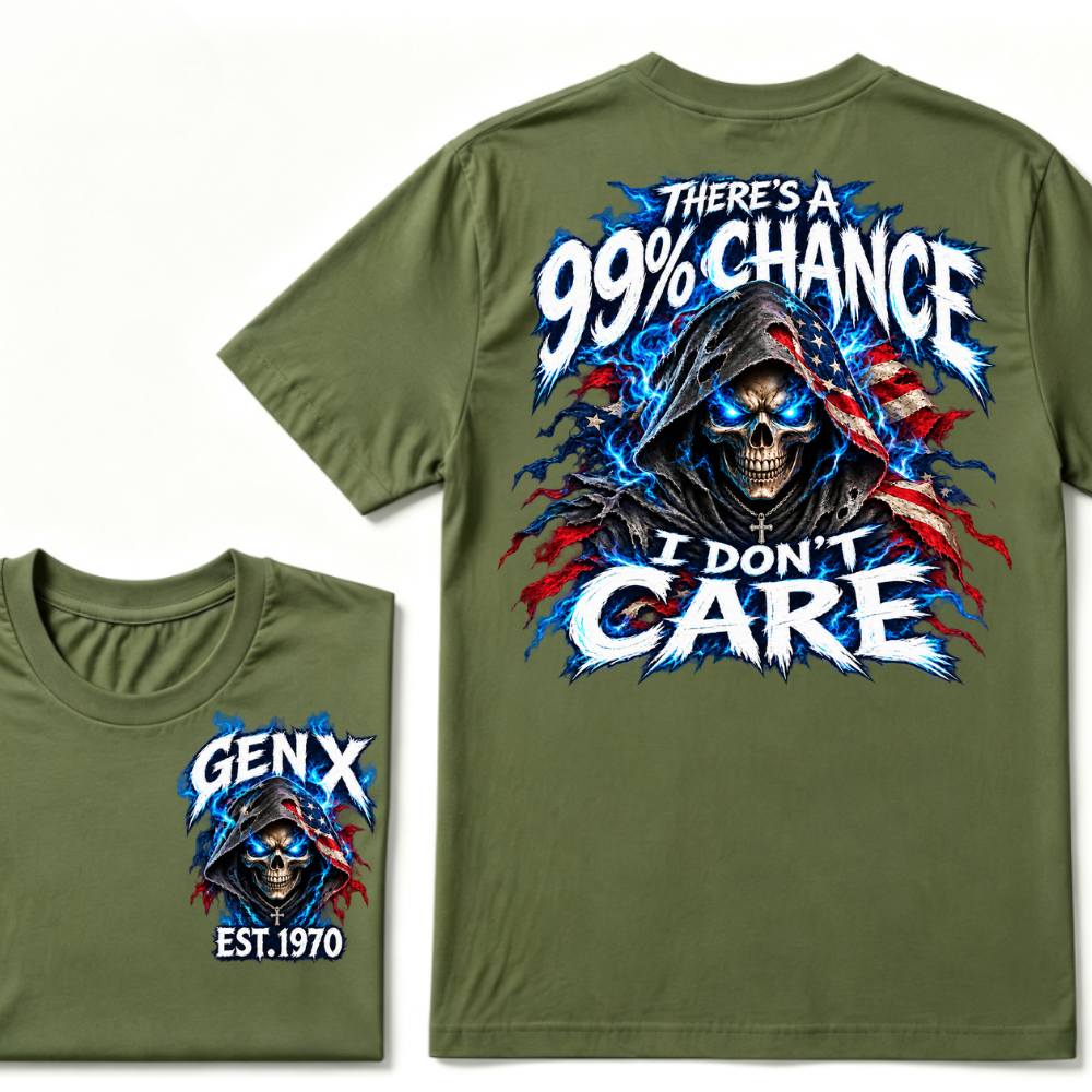There's A 99% Chance I Don't Care EST.Year Vintage Attitude Graphic Tee
