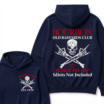 💀 OLD BASTARDS BOURBON CLUB - Customizable Est. Year Apparel Hoodie