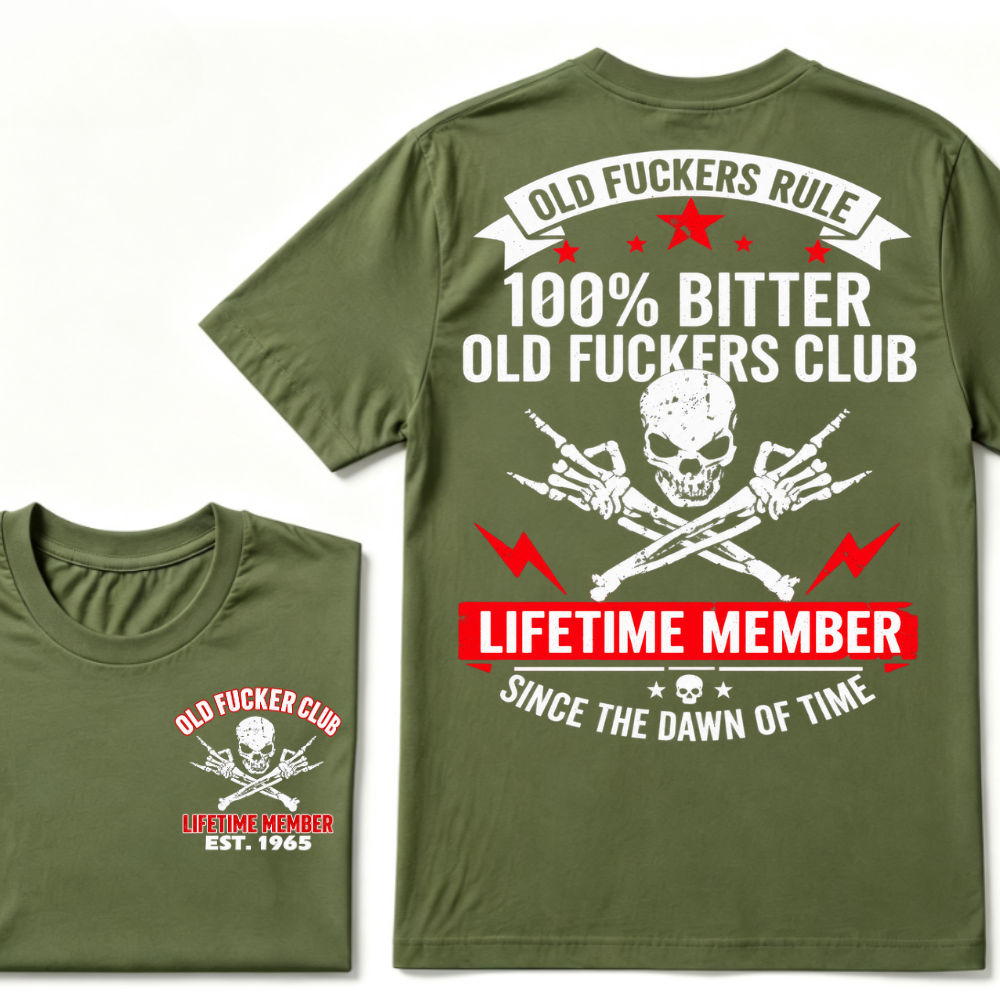 Custom Year Old Fuckers Club Lifetime Member Apparel T-shirts
