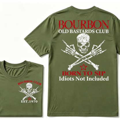 💀 OLD BASTARDS BOURBON CLUB - Customizable Est. Year Apparel T-shirt