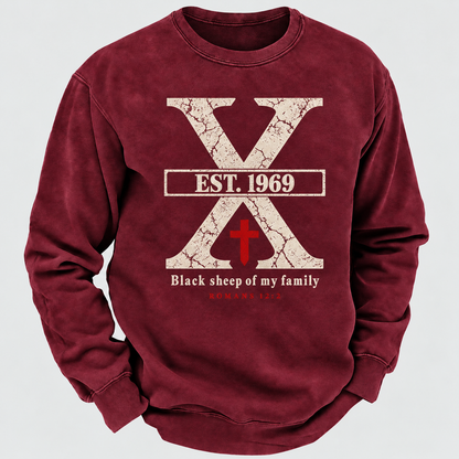Custom GEN X Year Black Sheep Of My Family Sweatshirt