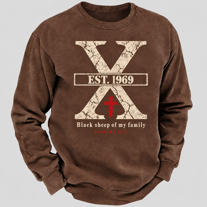 Custom GEN X Year Black Sheep Of My Family Sweatshirt