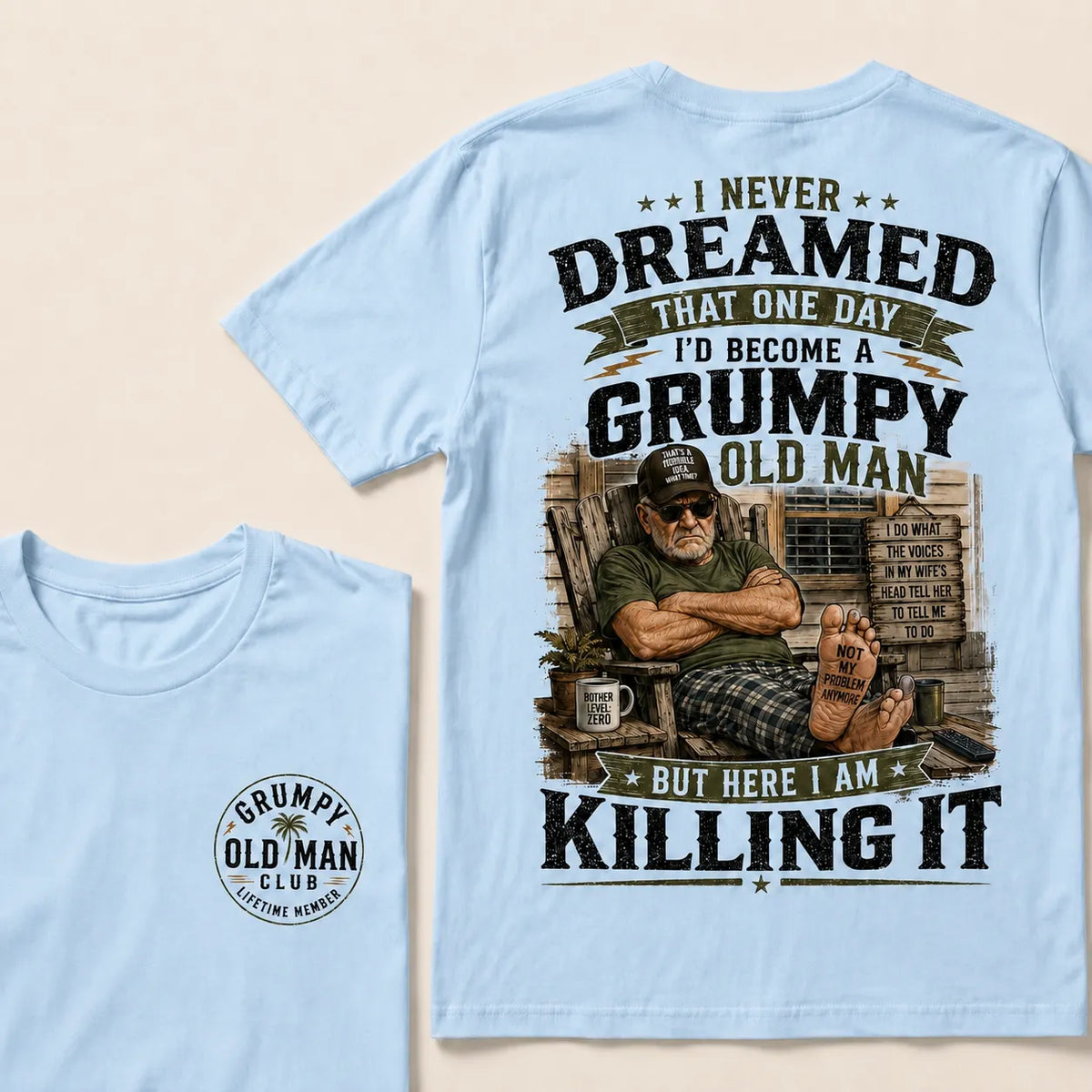 Grumpy Old Man Club T-Shirt – Funny Senior Humor Graphic Tee, Retirement Gift Shirt For Dad Husband Grandpa