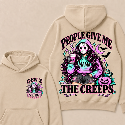 Gen X “People Give Me the Creeps” Halloween Hoodie – Custom Birth Year