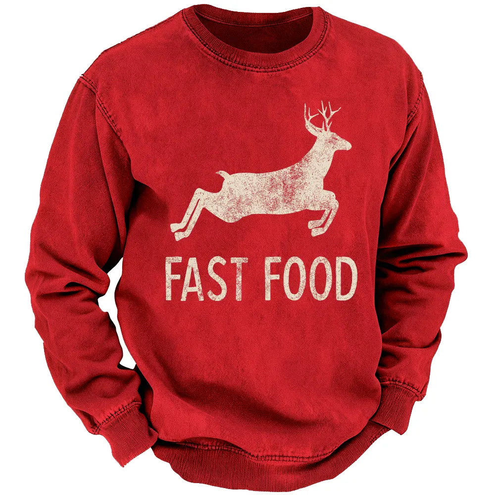Fast Food Funny Men Hunting Sweatshirt