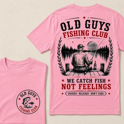 "Old Guys Fishing Club – We Catch Fish, Not Feelings" Crew Neck Tee