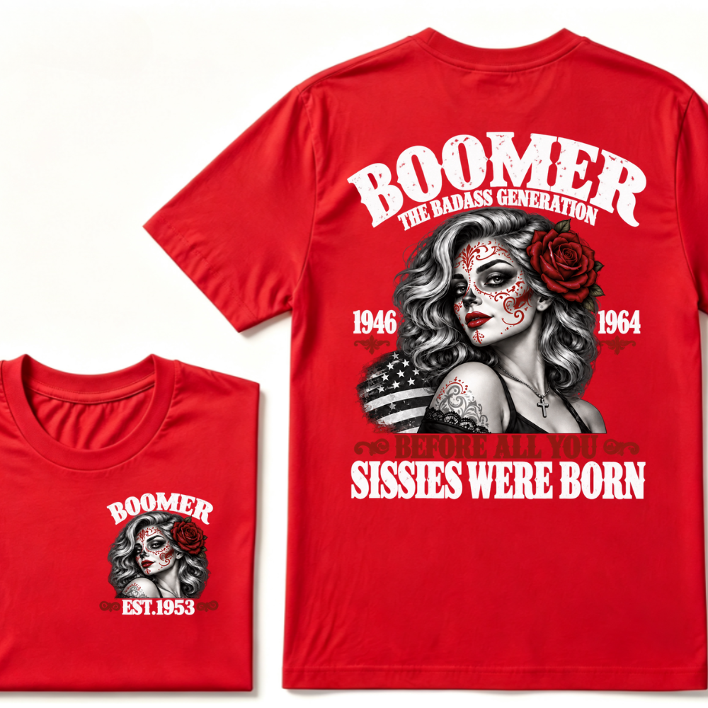 Boomer The Badass Generation 1946 1964 Before All You Sissies Were Born EST.Year Boomer Generation Statement T-Shirt