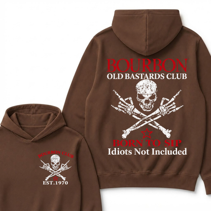 💀 OLD BASTARDS BOURBON CLUB - Customizable Est. Year Apparel Hoodie