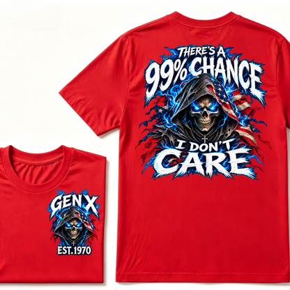 There's A 99% Chance I Don't Care EST.Year Vintage Attitude Graphic Tee