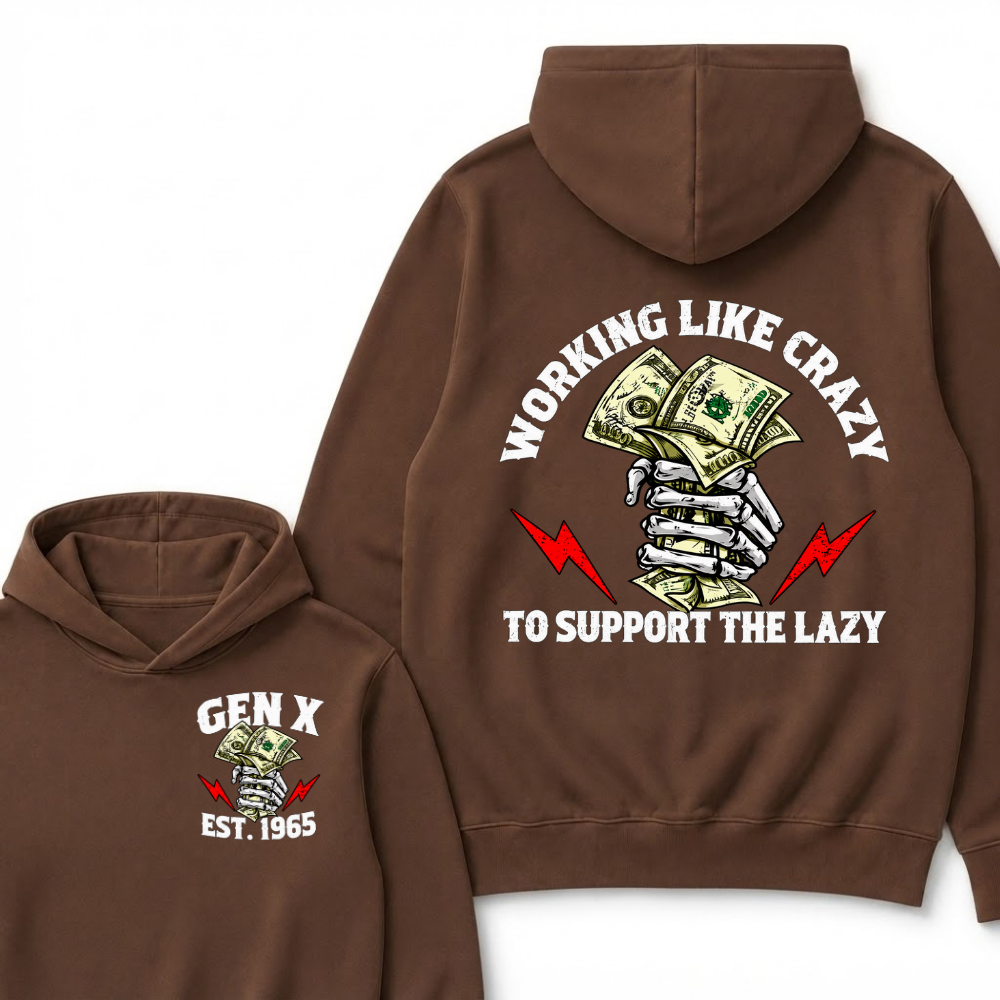 Gen X Working Like Crazy To Support The Lazy Hoodie