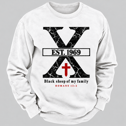 Custom GEN X Year Black Sheep Of My Family Sweatshirt