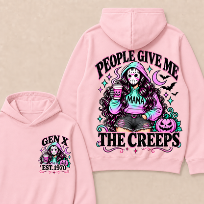 Gen X “People Give Me the Creeps” Halloween Hoodie – Custom Birth Year