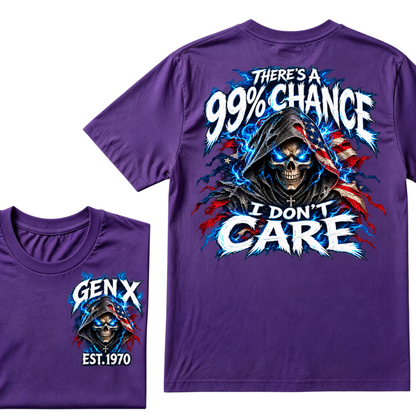 There's A 99% Chance I Don't Care EST.Year Vintage Attitude Graphic Tee