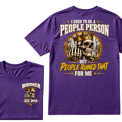 I Used To Be A People Person But People Ruined That For Me Vintage Graphic T-Shirt