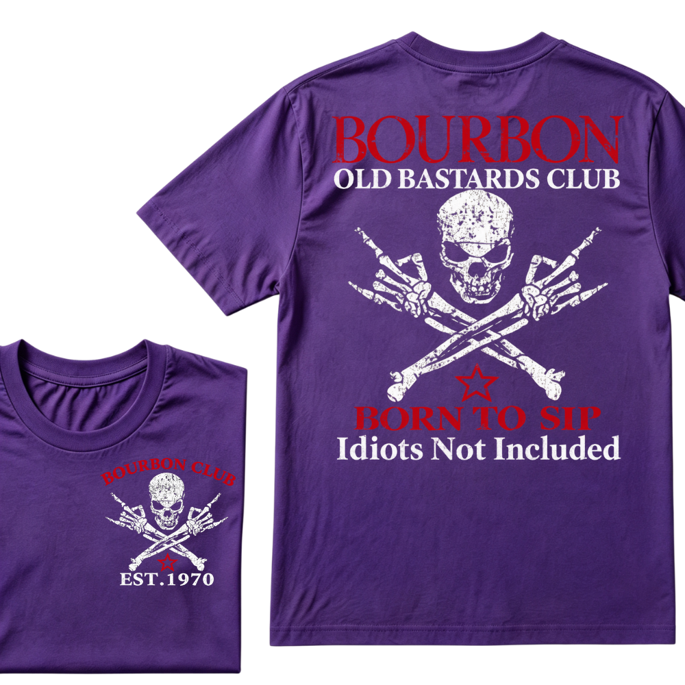 💀 OLD BASTARDS BOURBON CLUB - Customizable Est. Year Apparel T-shirt