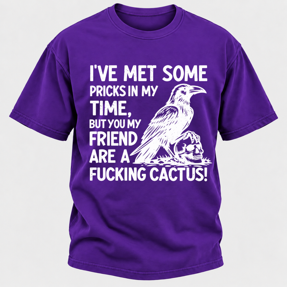 I've Met Some Pricks In My Time But You My Friend Are AFUCKING CACTUS! Skull Graphic T-Shirt