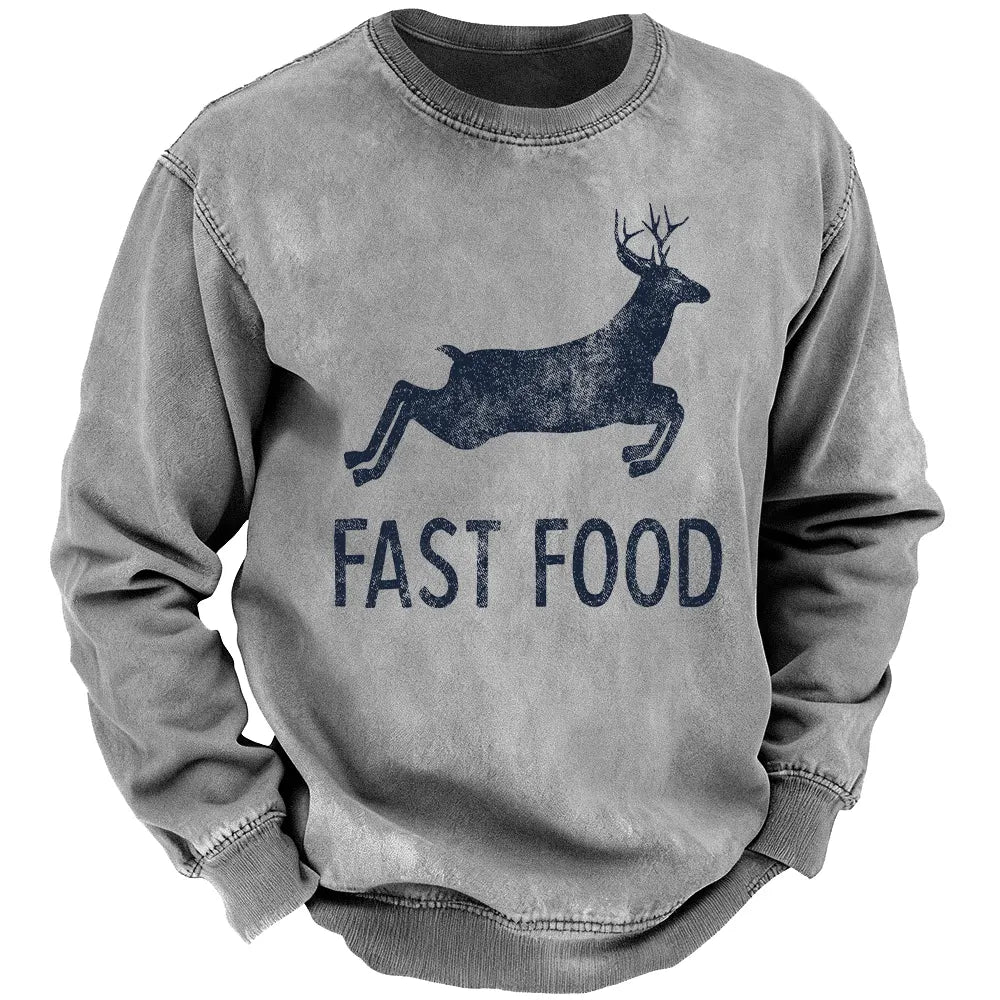 Fast Food Funny Men Hunting Sweatshirt