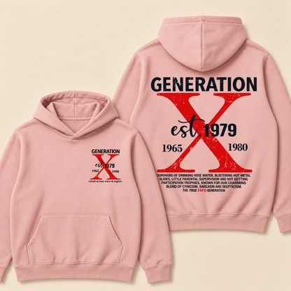 CUSTOM GENERATION X EST. Year – Vintage Distressed Retro Hoodie