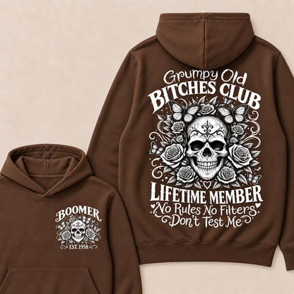 Custom Your Year Grumpy Old Bitches Club Lifetime Member Don't Try Me Hoodie